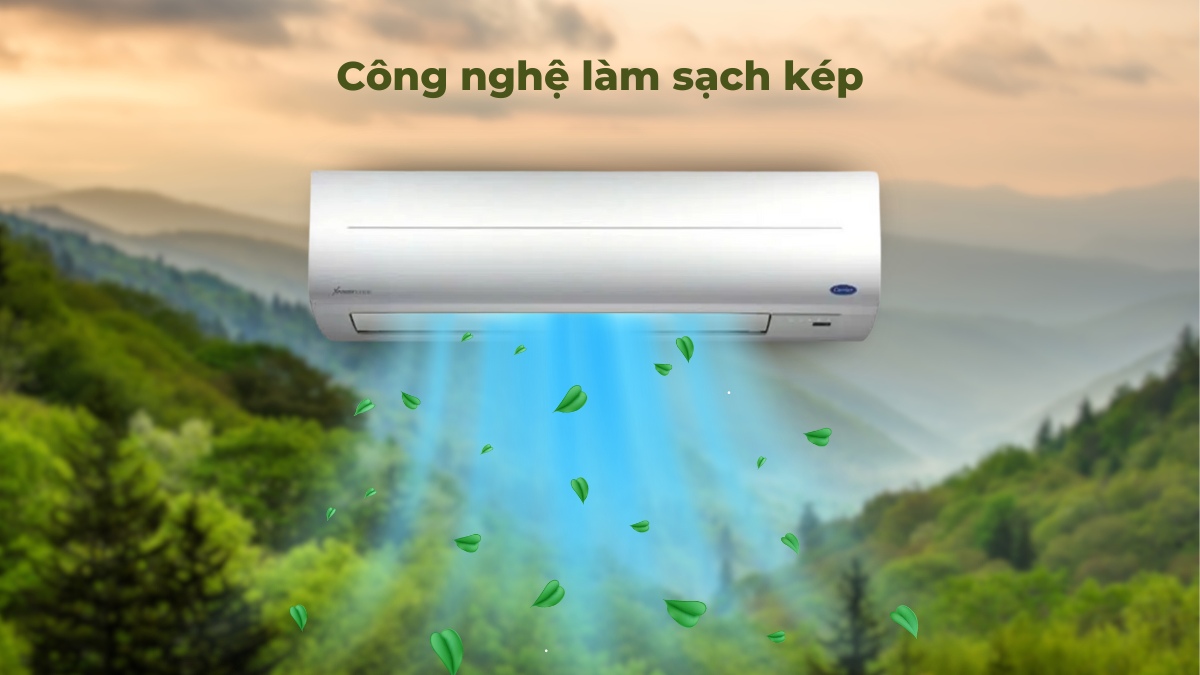 Công nghệ làm sạch kép duy trì luồng khí trong lành trong phòng