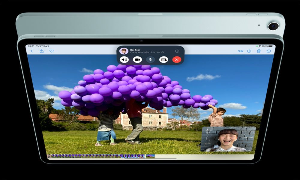 iPad Air 6 M2 13 inch có thiết kế camera trước nằm trên cạnh ngang