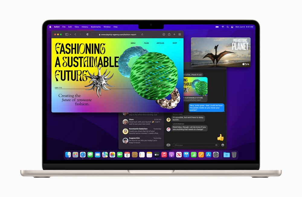 MacBook Air 13 inch M2 được bổ sung thêm phần notch tai thỏ ấn tượng