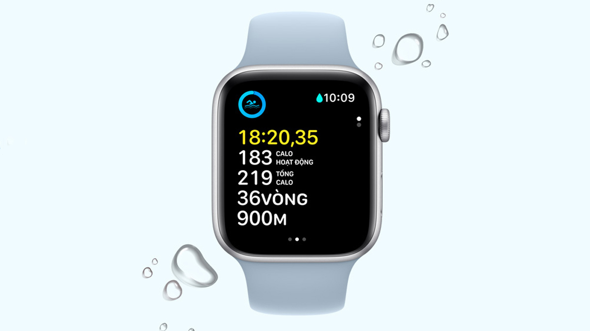 Apple Watch SE 2022 được trang bị chuẩn chống nước 5ATM