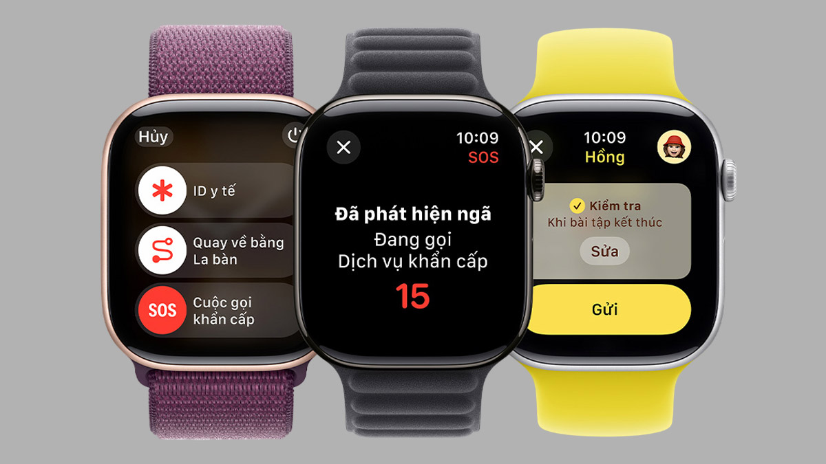 Apple Watch Series 10 42mm 4G trợ giúp người dùng khi khẩn cấp