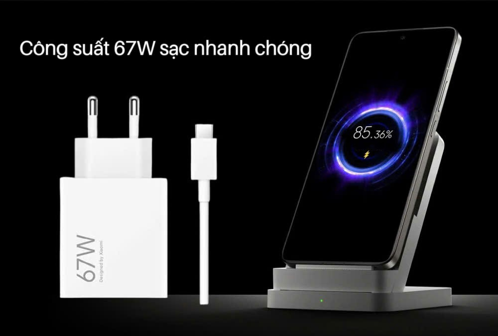 BỘ SẠC ADAPTER Xiaomi 67W sở hữu khả năng sạc nhanh thần tốc