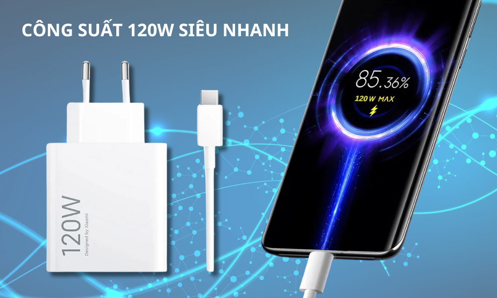 Đầu sạc ADAPTER Xiaomi 120W có công suất đầu ra cao