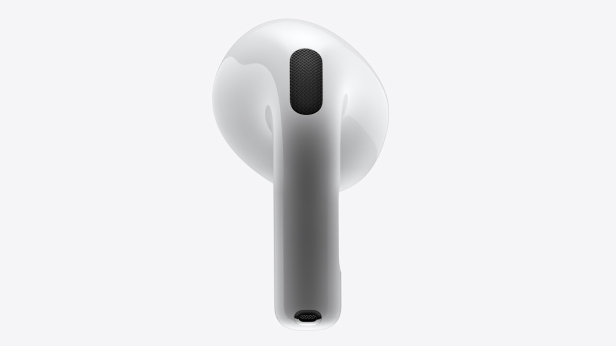 Phần thân tai nghe AirPods 4 được làm ngắn hơn để tích hợp chip H2