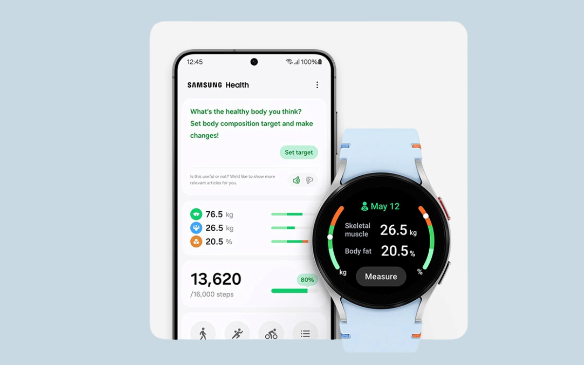 Galaxy Watch FE với tính năng Phân tích thành phần cơ thể