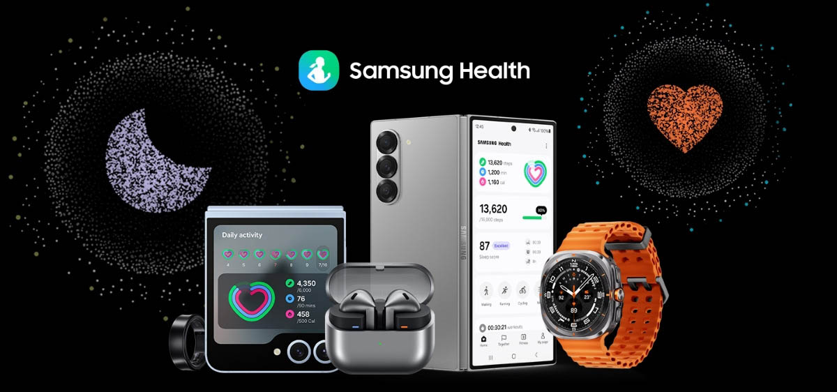 Theo dõi sức khỏe thông qua ứng dụng Samsung Health