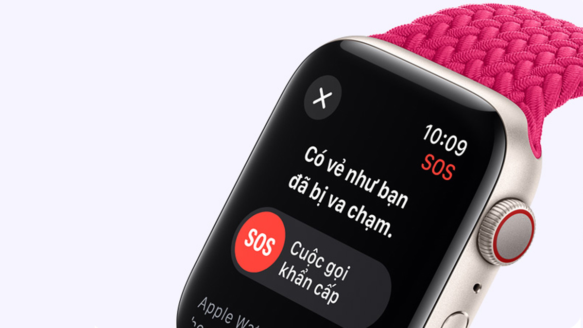 Tính năng phát hiện va chạm của Apple Watch SE 2022 GPS 40mm