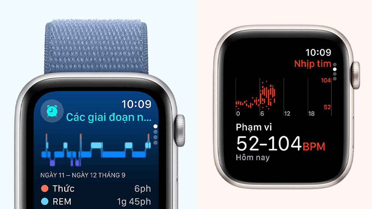 Tính năng theo dõi giấc ngủ và nhịp tim của Apple Watch SE 2022 