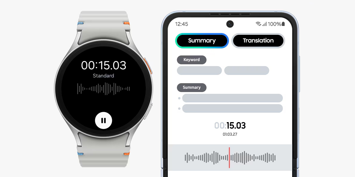 Tính năng tóm tắt giọng nói thành văn bản của Galaxy Watch 7 
