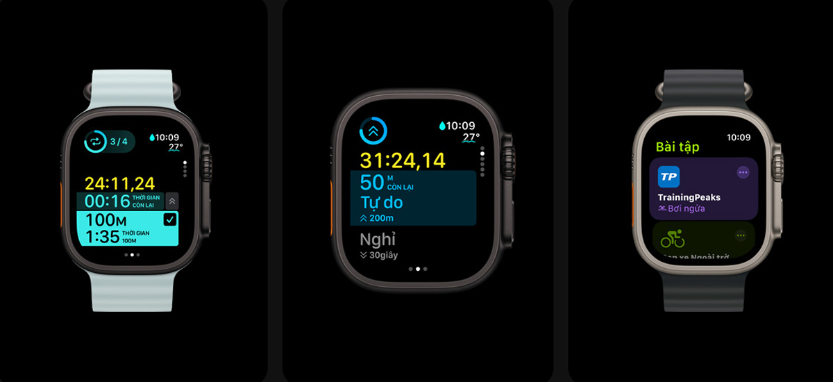 Trở thành tay bơi cừ khôi nhờ tính năng tuyệt vời trên Apple Watch Ultra 2