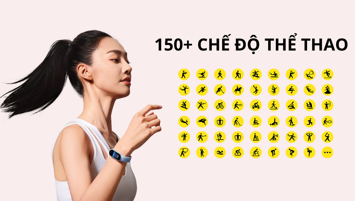 Xiaomi Smart Band 9 cung cấp hơn 150 chế độ thể thao