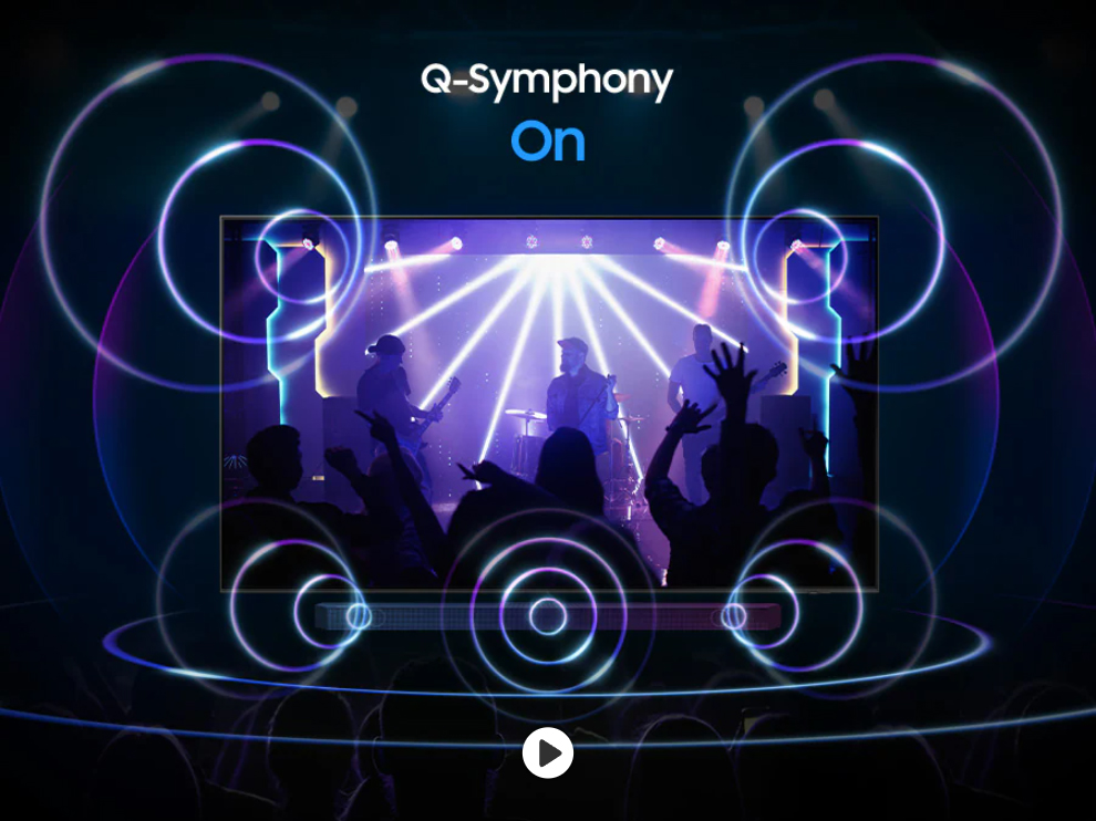 Công nghệ Q-Symphony giúp đồng bộ âm thanh từ loa TV là loa thanh