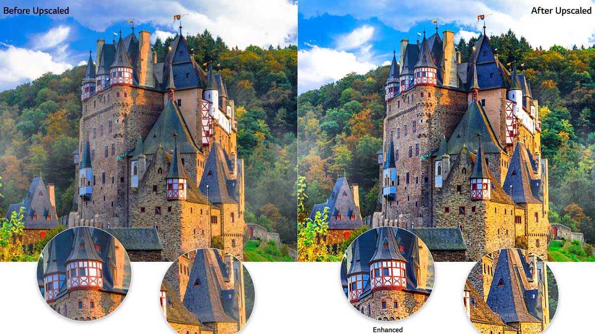 Công nghệ 4K Upscaling giúp nâng cao chất lượng hình ảnh hiển thị rõ nét