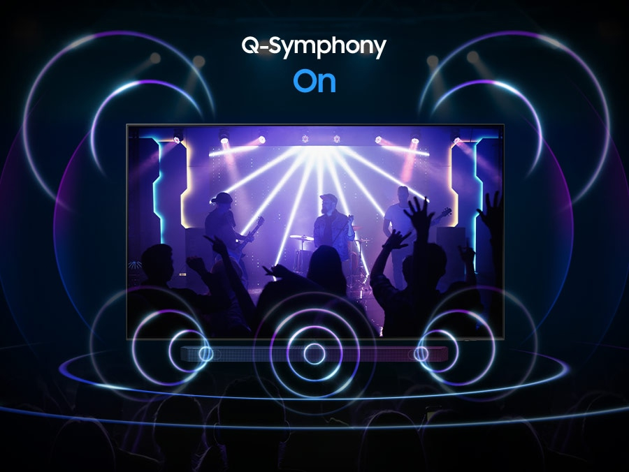 Tivi được trang bị công nghệ Q-Symphony do Samsung phát triển