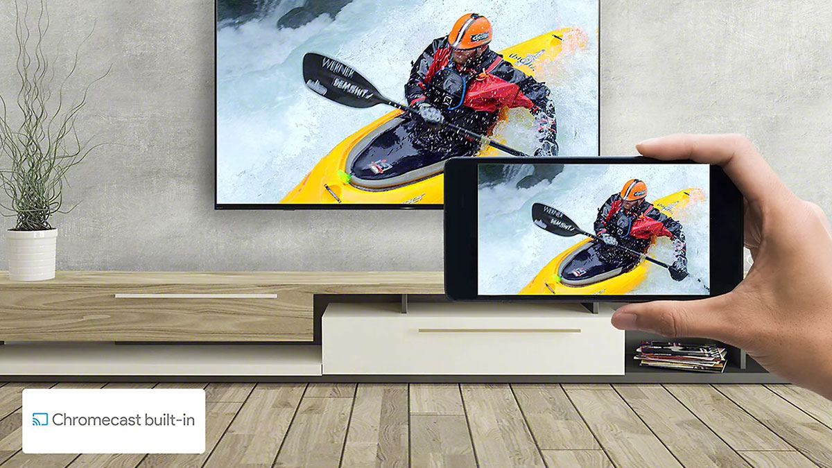 Chia sẻ nội dung từ điện thoại lên màn hình lớn TV với Chromecast built-in
