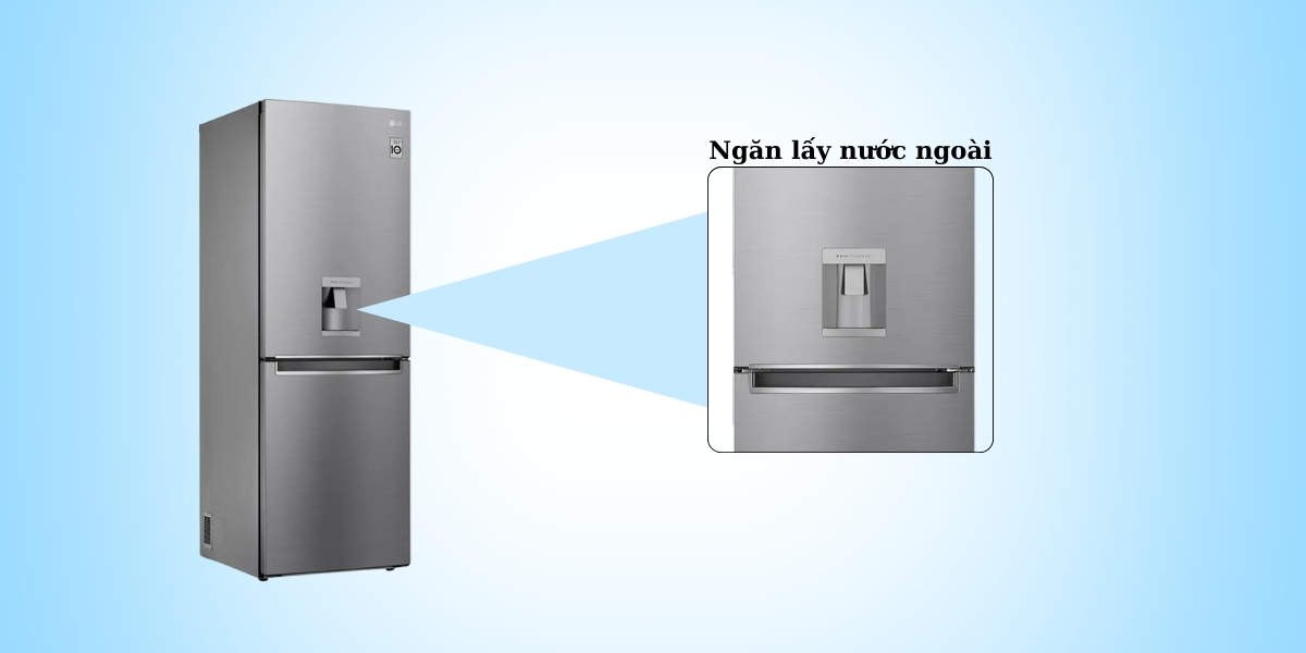 Ngăn lấy nước bên ngoài tiện lợi