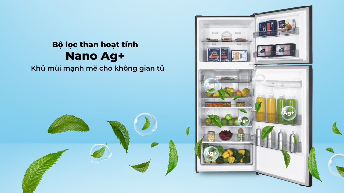 Bộ lọc than hoạt tính Nano Ag+ hỗ trợ khử mùi cho tủ lạnh