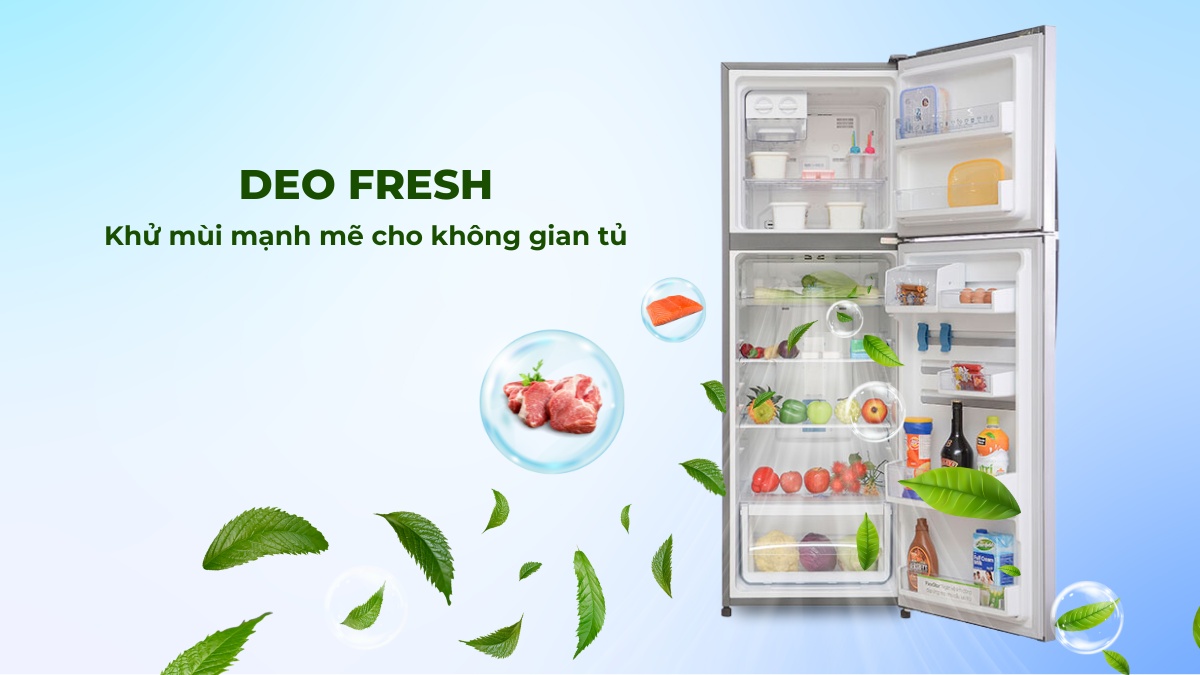 Công nghệ Deo Fresh hỗ trợ khử mùi mạnh mẽ cho không gian tủ