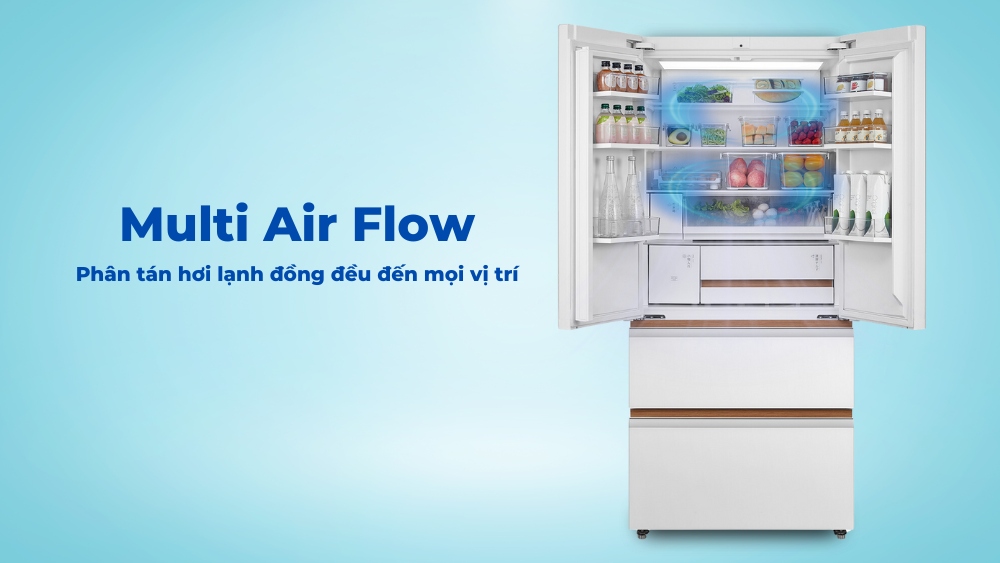 Công nghệ Multi Air Flow phân bổ hơi lạnh đồng đều