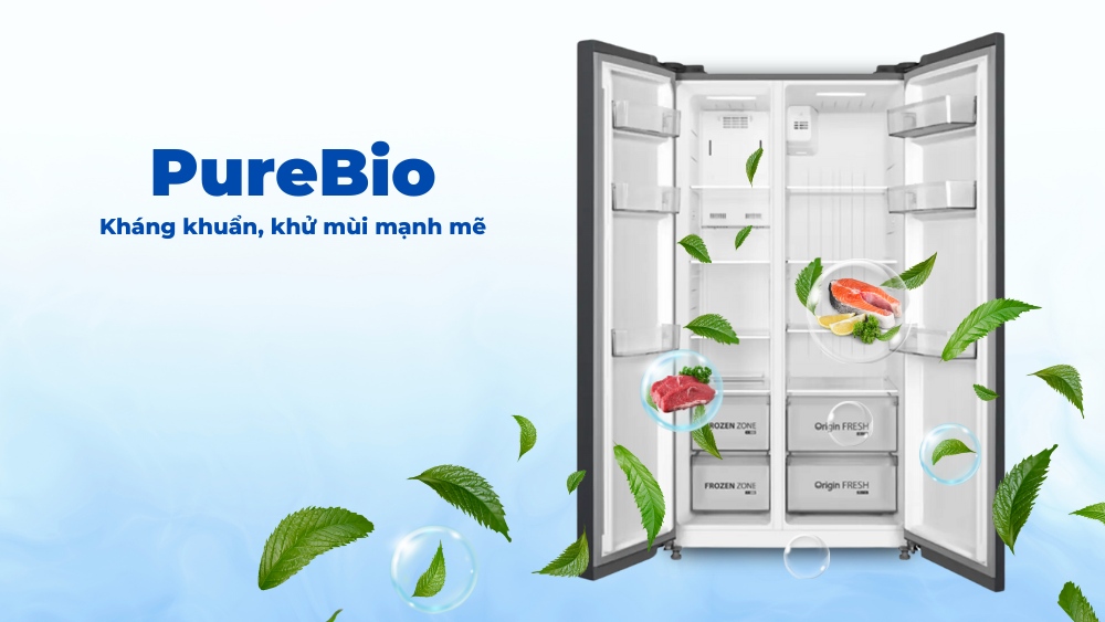 Công nghệ PureBio diệt khuẩn, khử mùi mạnh mẽ