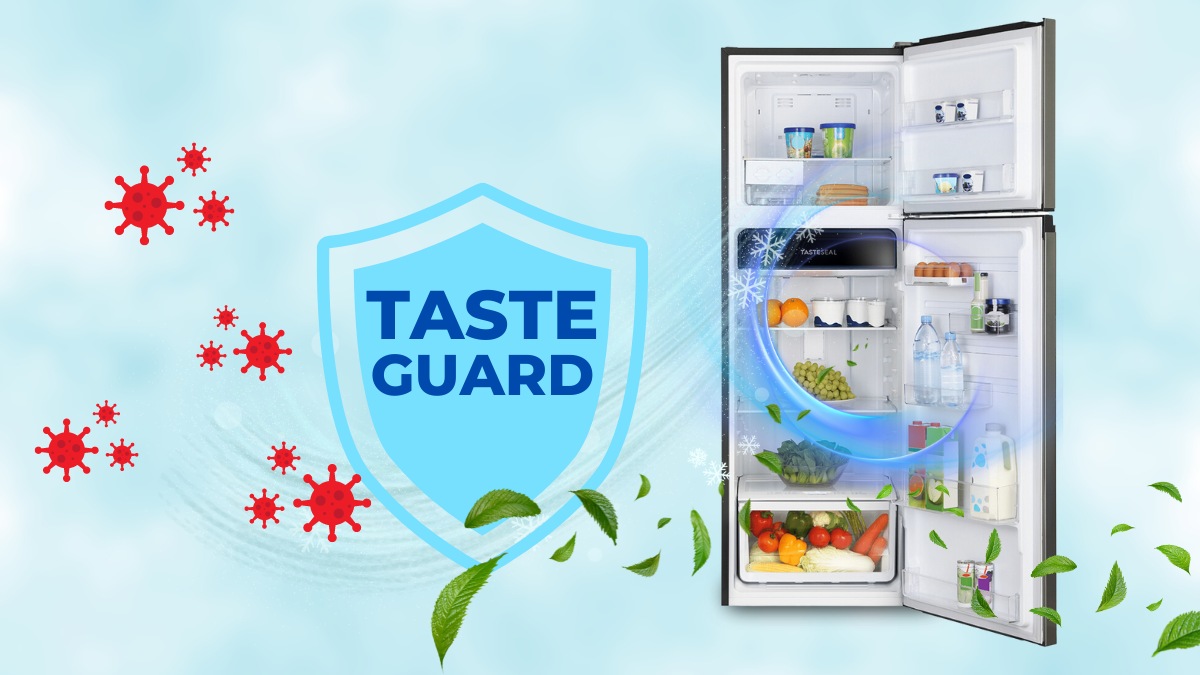 Công nghệ TasteGuard kháng khuẩn, khử mùi mạnh mẽ cho không gian tủ lạnh