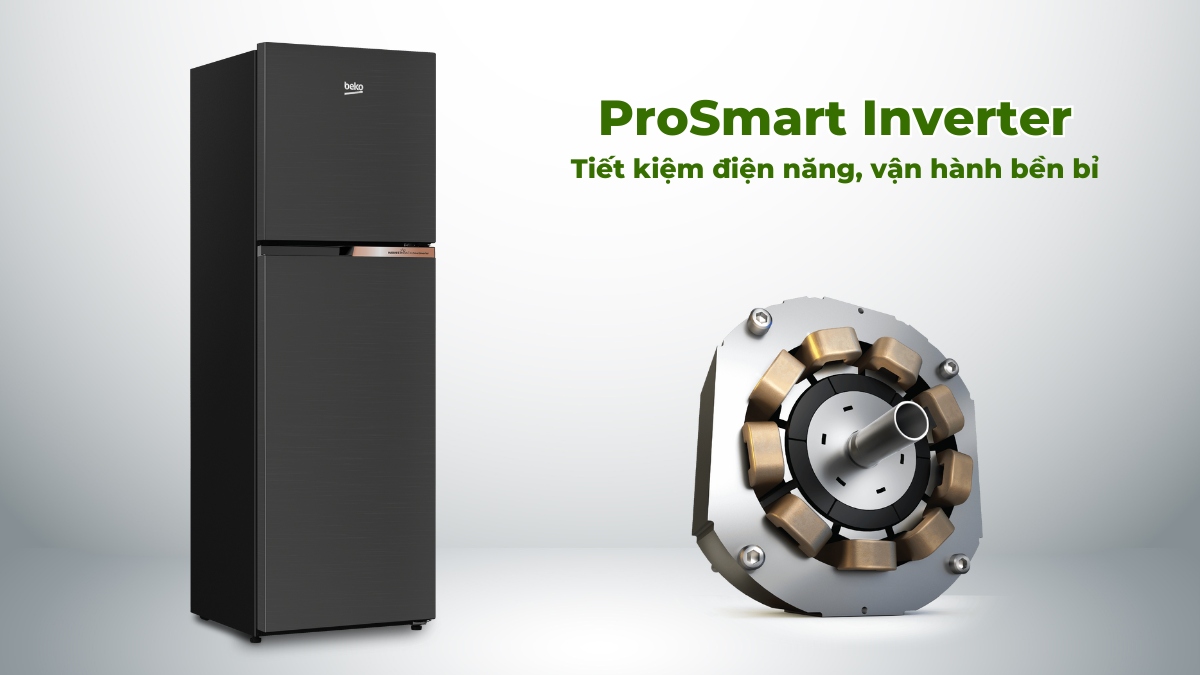Công nghệ ProSmart Inverter giúp tủ vận hành tiết kiệm điện, bền bỉ