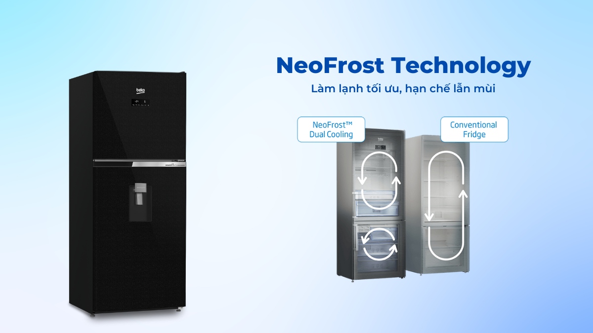 Hai dàn lạnh độc lập NeoFrost Technology giảm thiểu tình trạng lẫn mùi thực phẩm