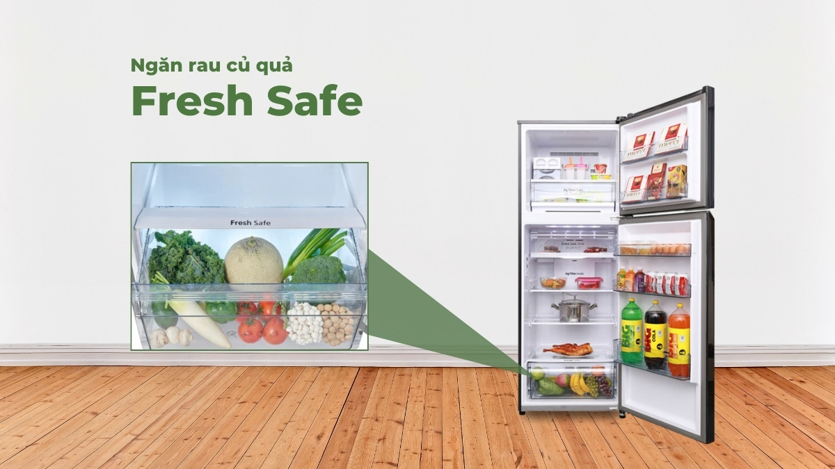 Ngăn Fresh Safe chuyên dụng bảo quản rau củ quả