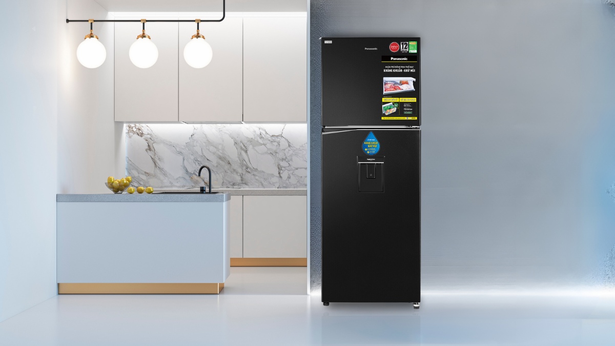 Tủ Lạnh Panasonic Inverter 366 Lít NR-BL381WKVN sở hữu vẻ ngoài tối giản