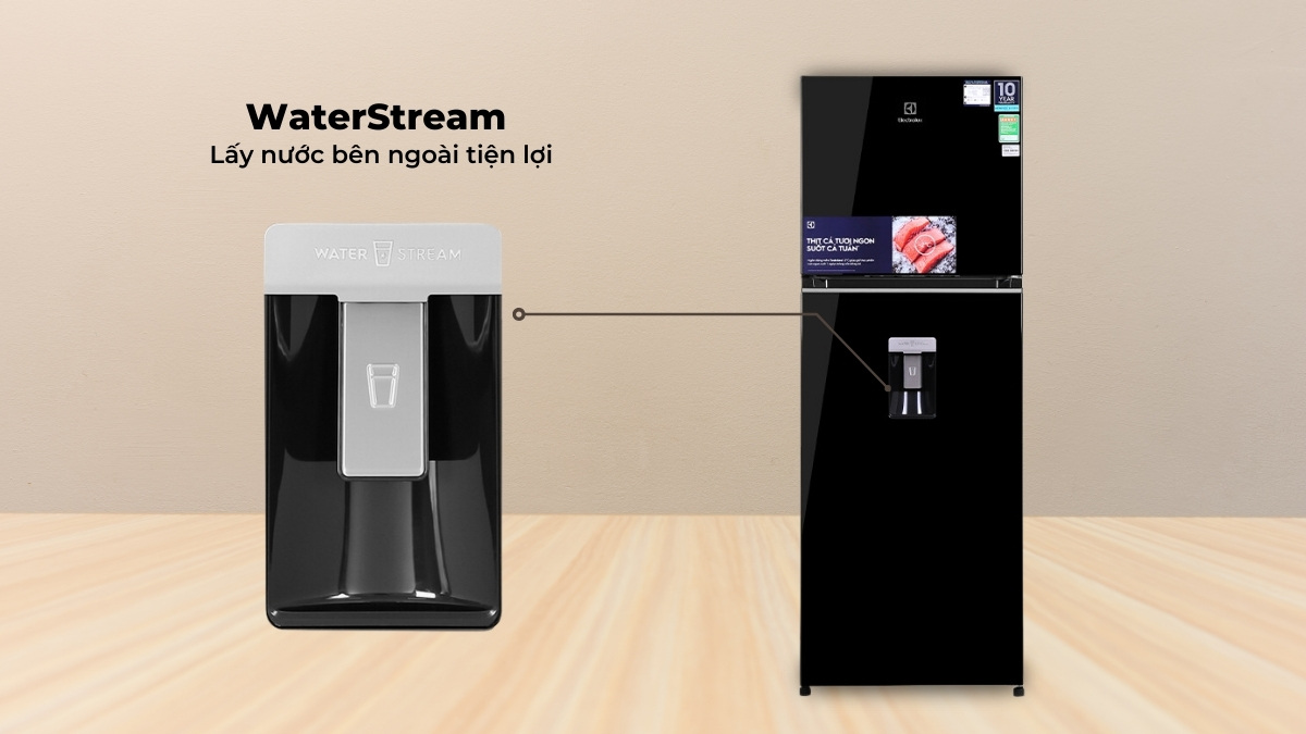 Tính năng WaterStream lấy nước lạnh trực tiếp bên ngoài tiện lợi