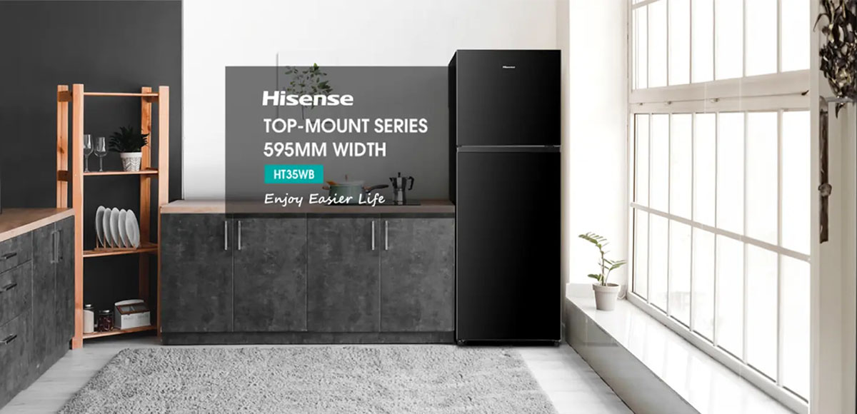 Tủ Lạnh Hisense Inverter 326 Lít HT35WB sở hữu thiết kế sang trọng