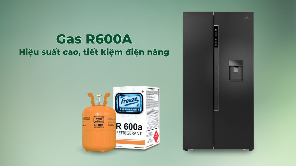 Gas R600a có hiệu suất làm lạnh cao, thân thiện môi trường