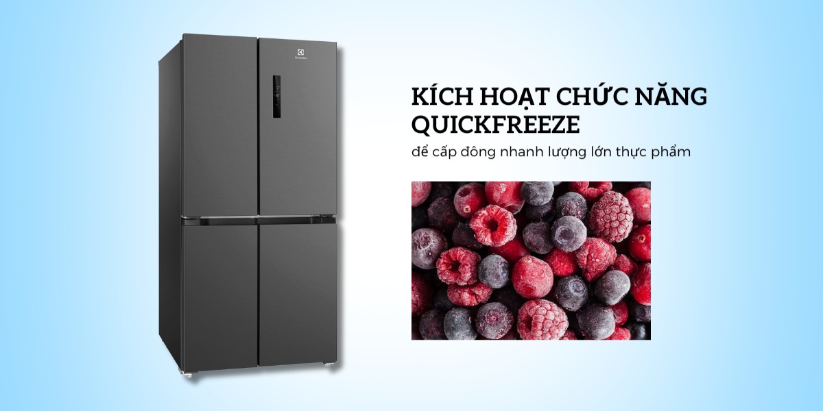 Bảo quản thực phẩm tươi ngon lâu hơn với cấp đông nhanh QuickFreeze