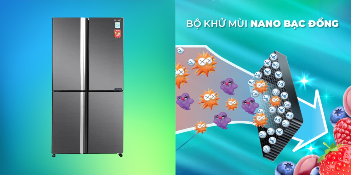 Bộ lọc Nano Ag+Cu khử mùi