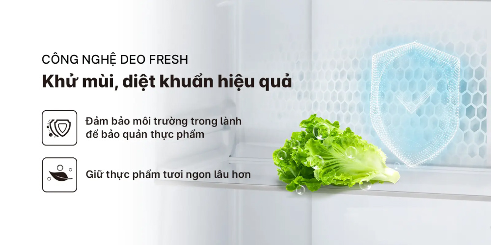 Công nghệ DEO Fresh kháng khuẩn và khử mùi mạnh mẽ