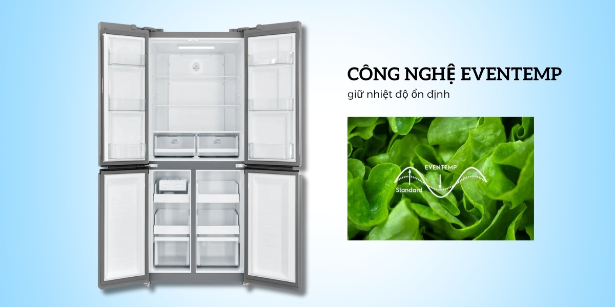 Công nghệ EvenTemp giúp bảo quản thực phẩm tươi ngon lâu hơn