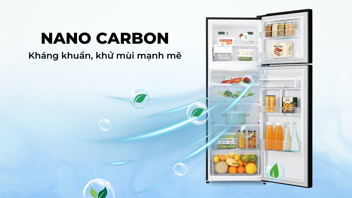 Công nghệ Nano Carbon kháng khuẩn, khử mùi cho không gian trong tủ mạnh mẽ