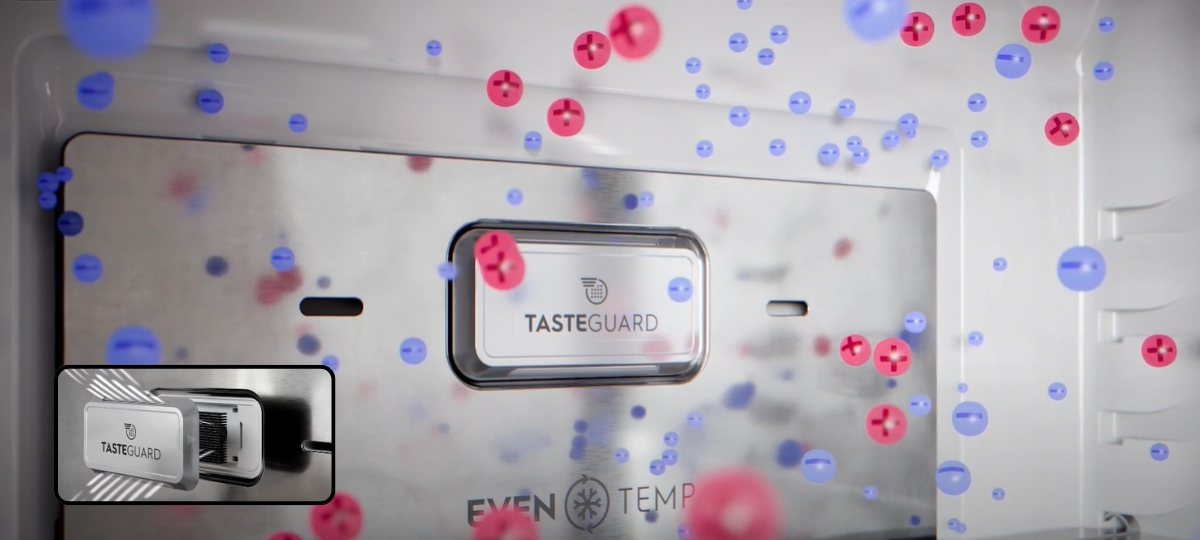 Công nghệ TasteGuard kháng khuẩn, khử mùi cho không gian tủ mạnh mẽ