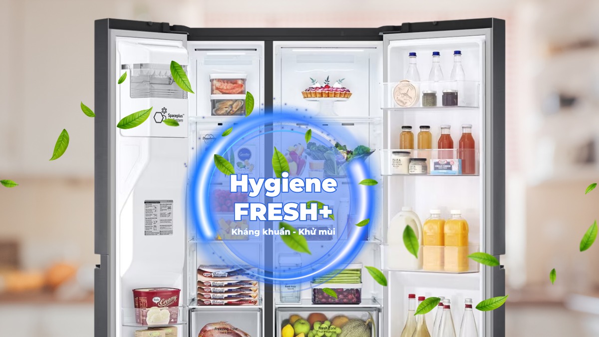 Công nghệ Hygiene FRESH+™ kháng khuẩn và khử mùi mạnh mẽ cho không gian tủ