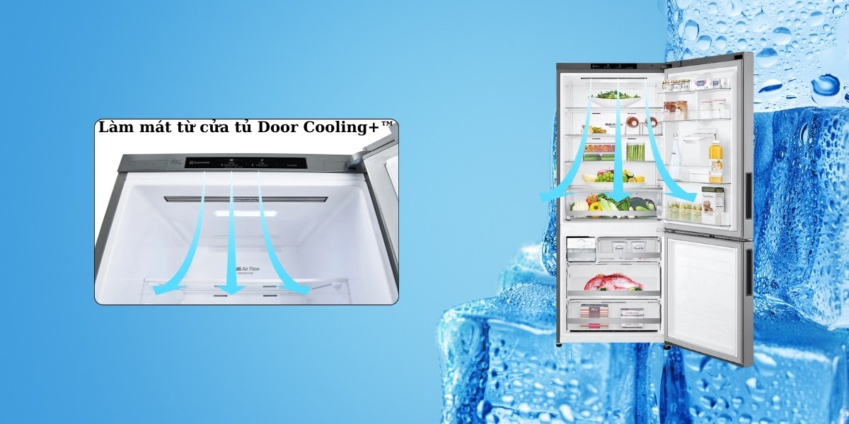 Làm mát nhanh hơn cho thực phẩm bảo quản tại cửa với công nghệ Door cooling