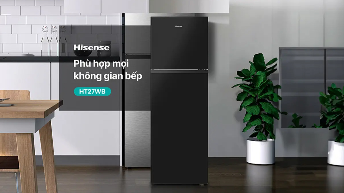 Tủ Lạnh Hisense Inverter 251 Lít HT27WB sở hữu vẻ ngoài sang trọng