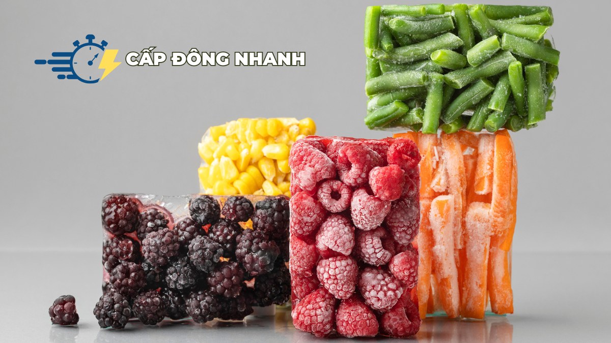 Cấp đông nhanh bảo quản thực phẩm lâu dài