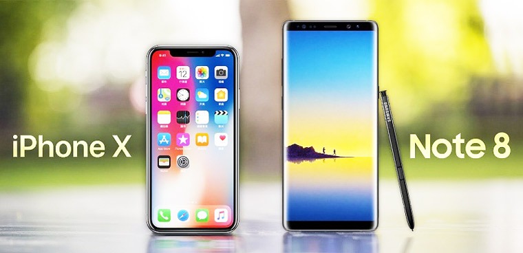 Màn hình không viền của iPhone X và Galaxy Note 8