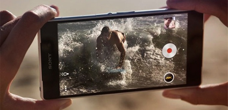 Một sản phẩm điện thoại của Sony được trang bị tính năng quay phim 4K