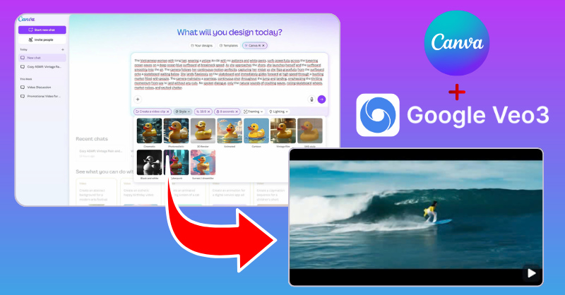 Cách tạo video Veo 3 trên Canva