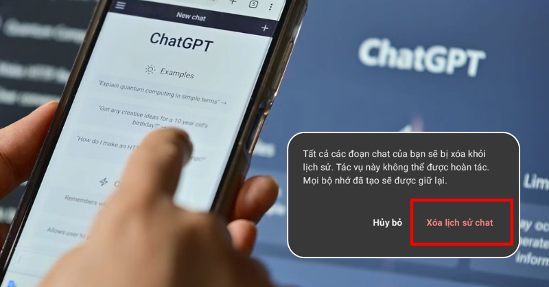 Xóa lịch sử ChatGPT