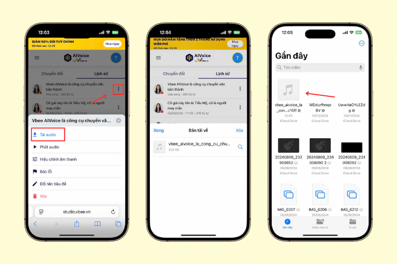 Cách dùng Vbee AI qua trình duyệt web di động