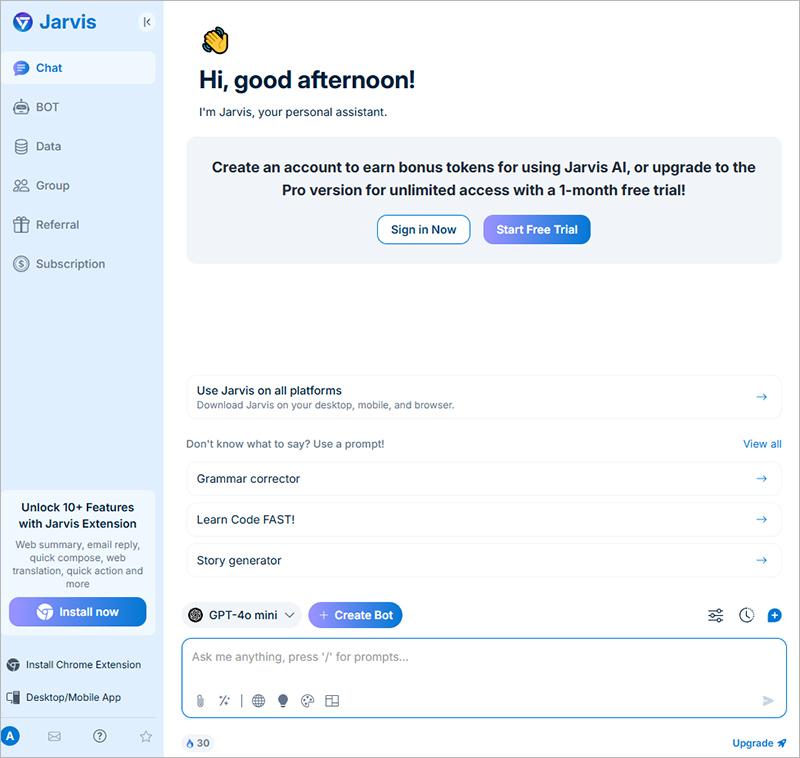 Cách sử dụng Jarvis AI