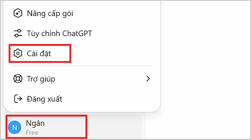 Cài đặt ChatGPT