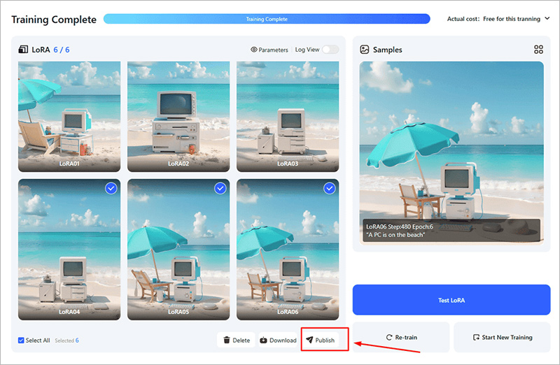Chọn “Download” để tải ảnh về máy hoặc chọn “Public” để tiếp tục chỉnh sửa